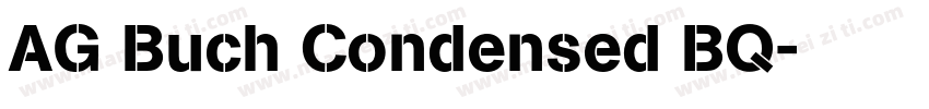 AG Buch Condensed BQ字体转换